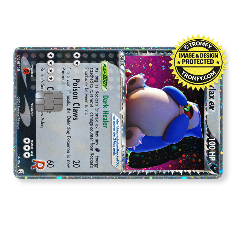 Retro Blue Sleeping Bear Card Skin - Anime Card