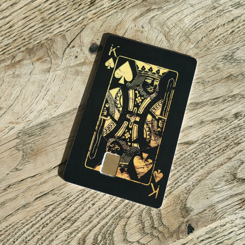 Spader kung - Svart & Guld