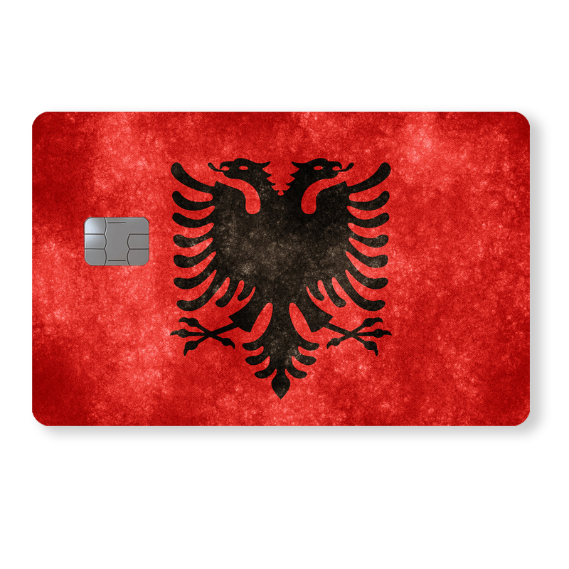 Albanien Flagga - Retro