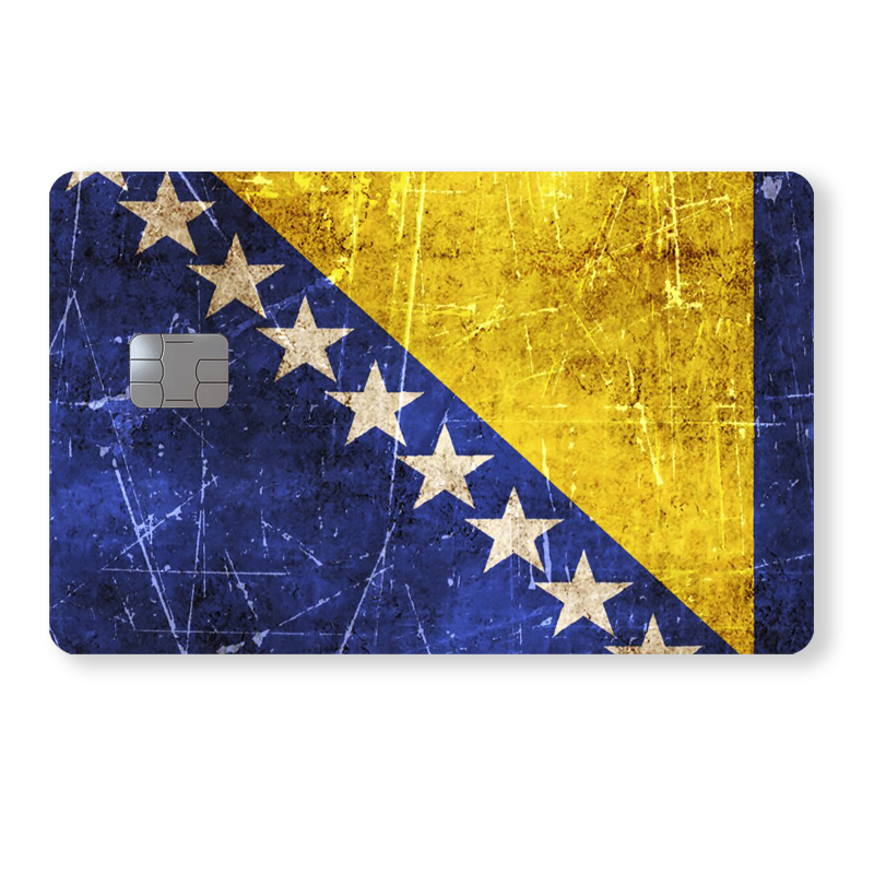 Bosnien och Hercegovina Flagga - Retro