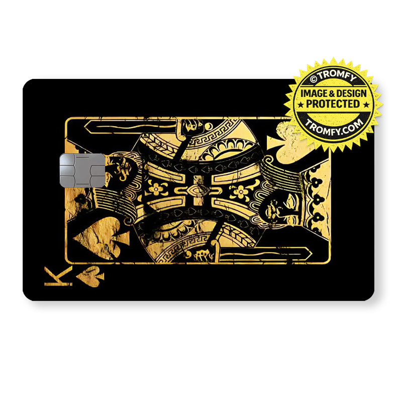 Spader kung - Svart & Guld