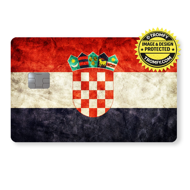 Kroatien Flagga - Retro