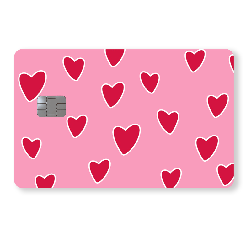 Red Hearts - Pink Background - Love