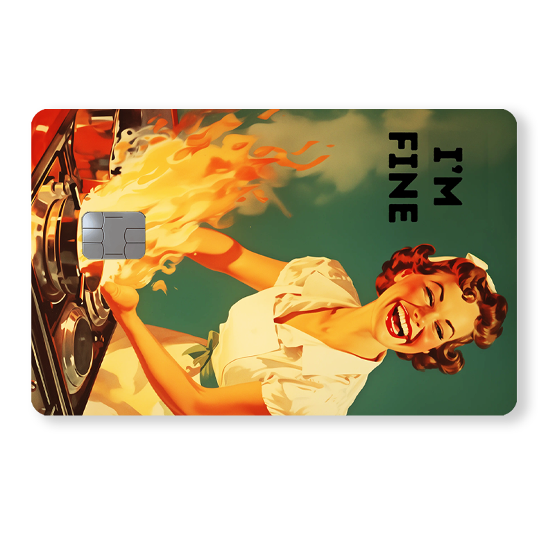 Woman on fire - "I'm fine"