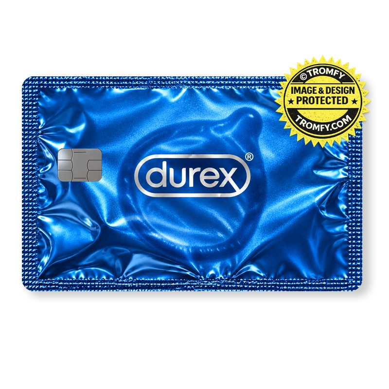 Blue Condom Wrapper - Card Skin