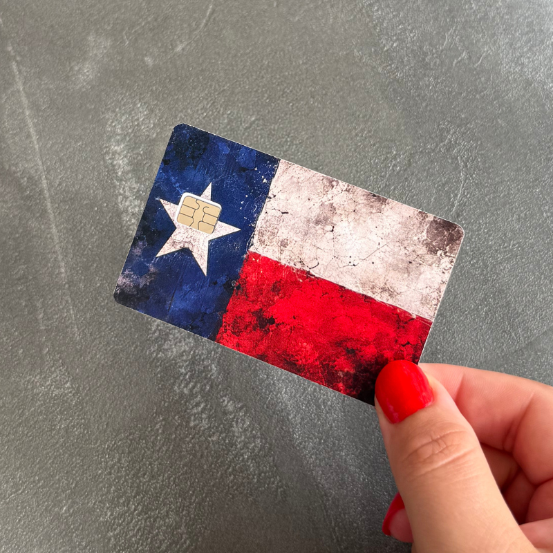 Texas Flag Card Sticker