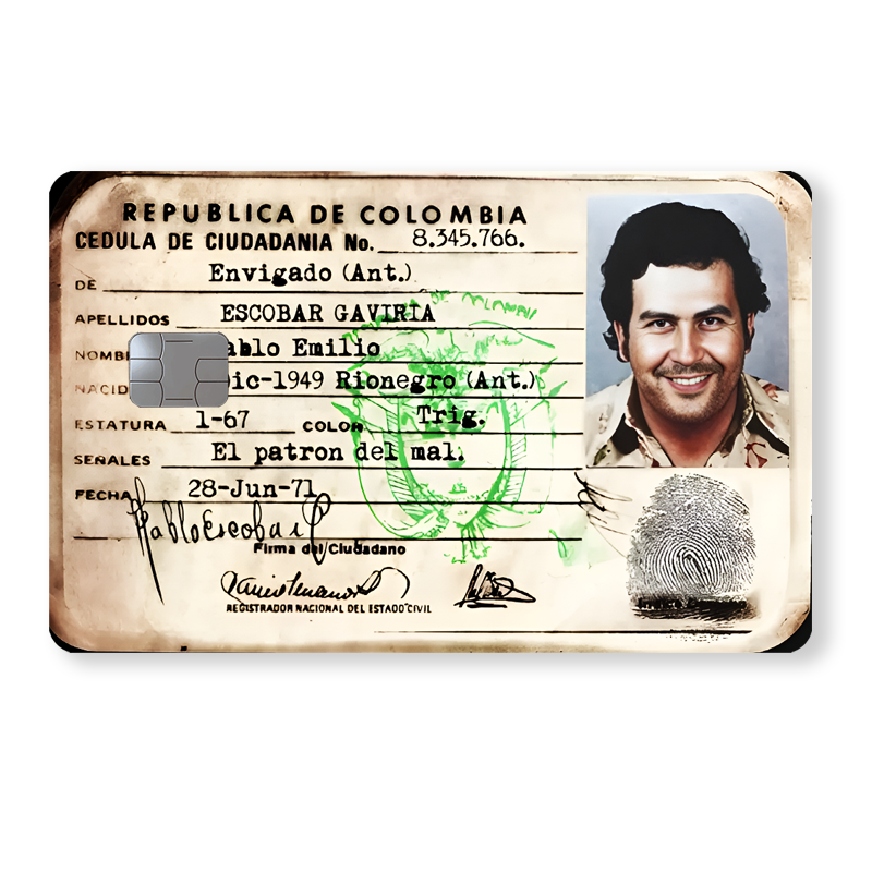Pablo Escobar - ID kort