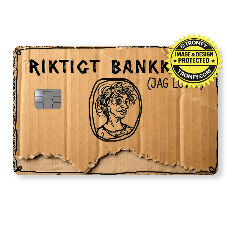 Riktigt Bankkort – Rolig Sticker