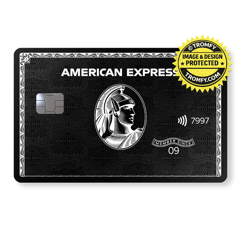 black minimal bank card sticker