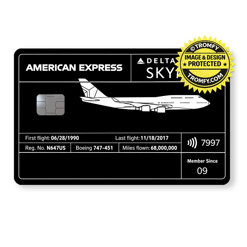 Vintage Jumbo Jet Black - Card Skin