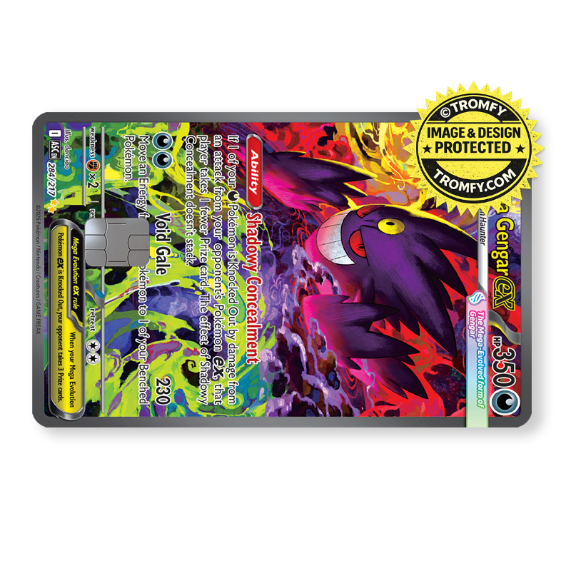 Shadowy Purple Ghost Neon Card Skin - Anime Card