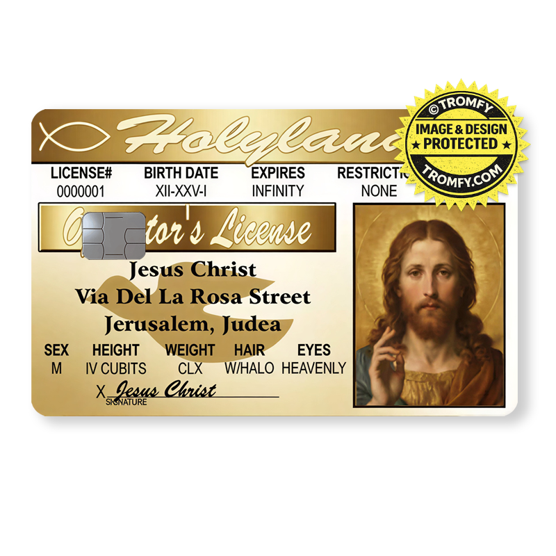 Operator's License - Jesus Christ - Credit Debit Card Sticker