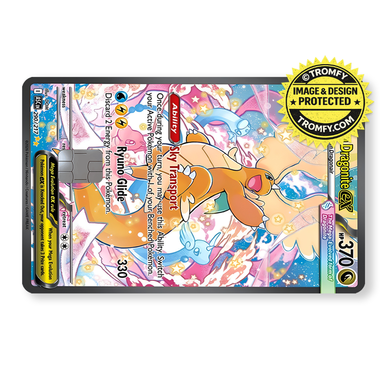 Orange Dragon Fantasy Card Skin - Anime Card