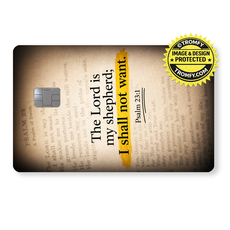 Psalm 23:1 Card Sticker – The Lord Is My Shepherd
