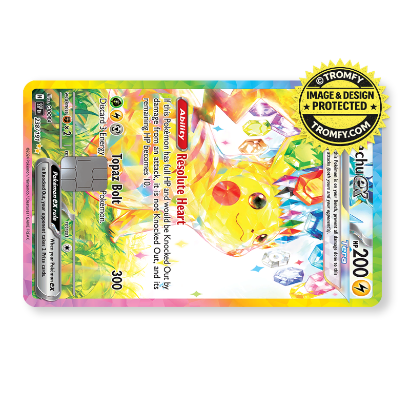 Rainbow Crystal Electric Mouse Card Skin - Anime Card