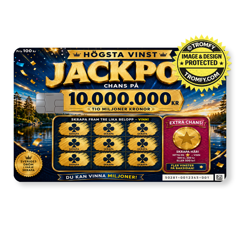Skraplott - Jackpot Card Sticker