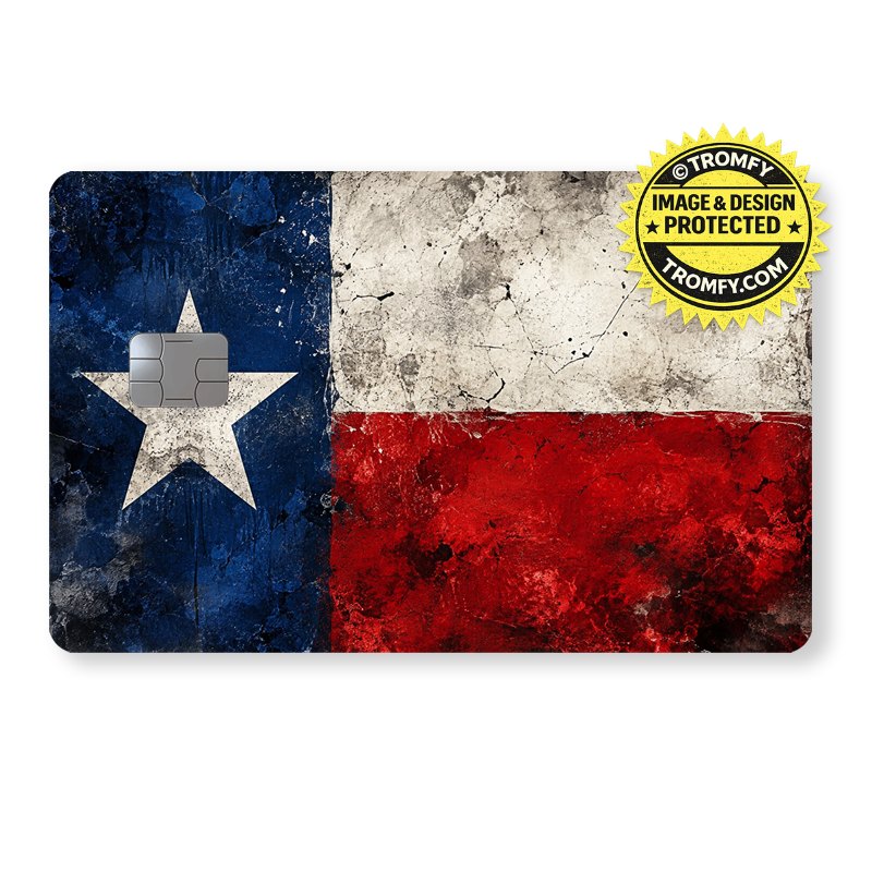 Texas Flag Card Sticker