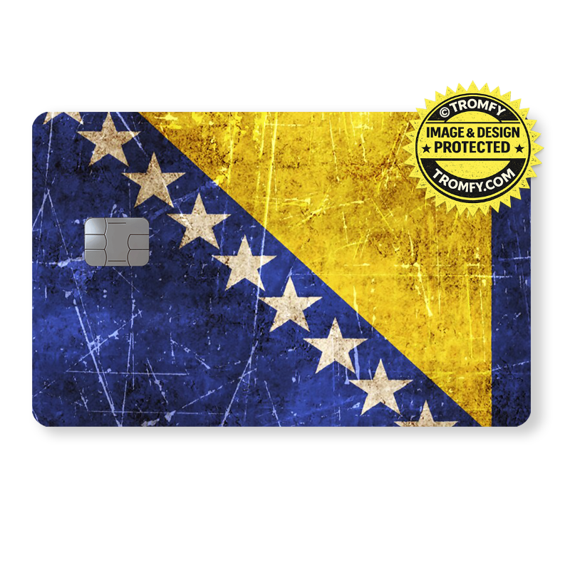 Bosnien och Hercegovina Flagga - Retro