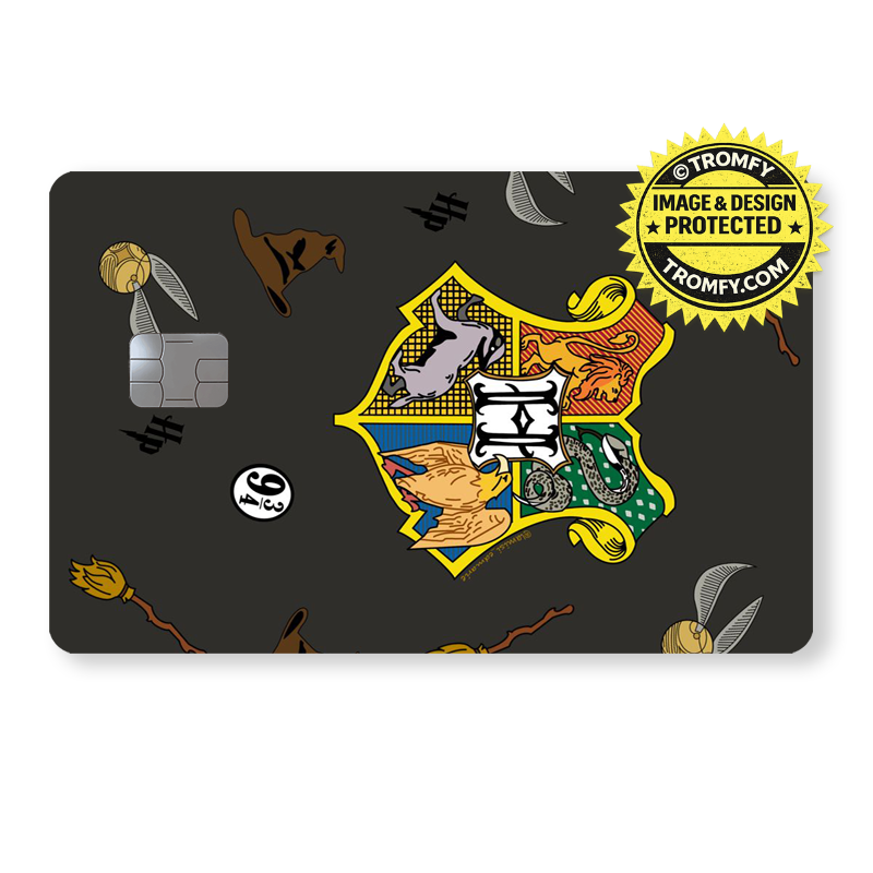 Wizard House Crest Card Sticker – Fantasy Badge Design