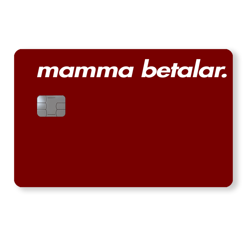 Mamma betalar - Holografisk text