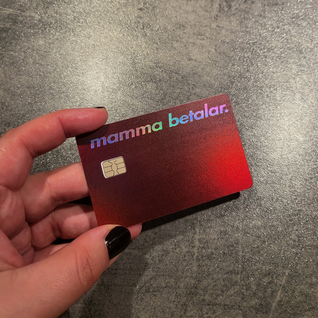 Mamma betalar - Holografisk text